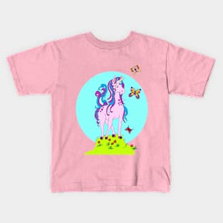 Unicorns Love Butterflies Kids T-Shirt